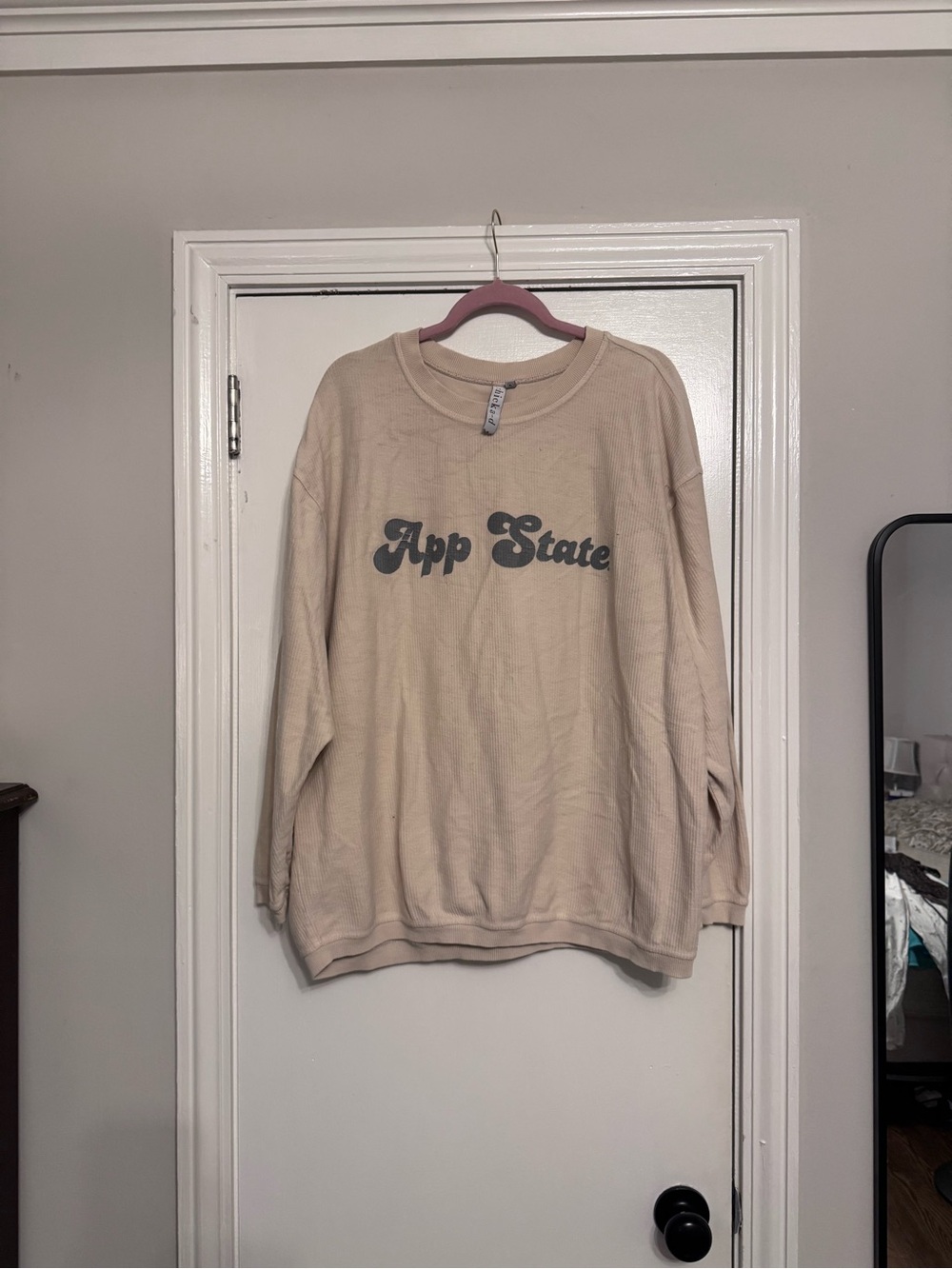 App State Beige Crewneck Sweatshirt